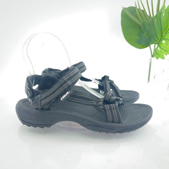 Teva Men's Terra Fi Sandal Size 7 Gray Black Outdoor Hiking Adjustable Comfy - Picture 4 of 14